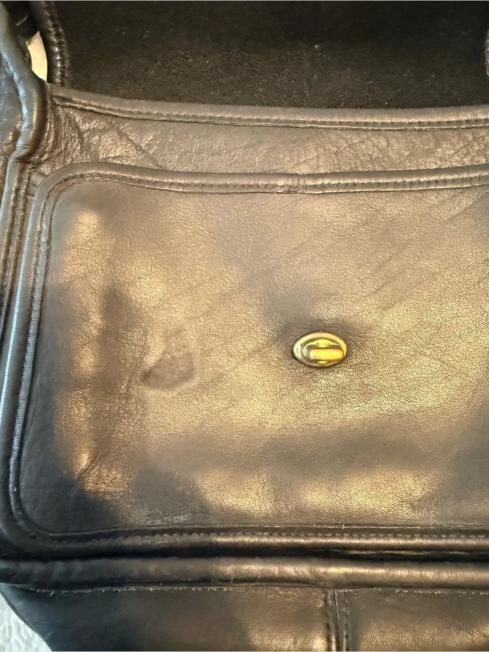 Coach Rambler Black Leather Crossbody Bag